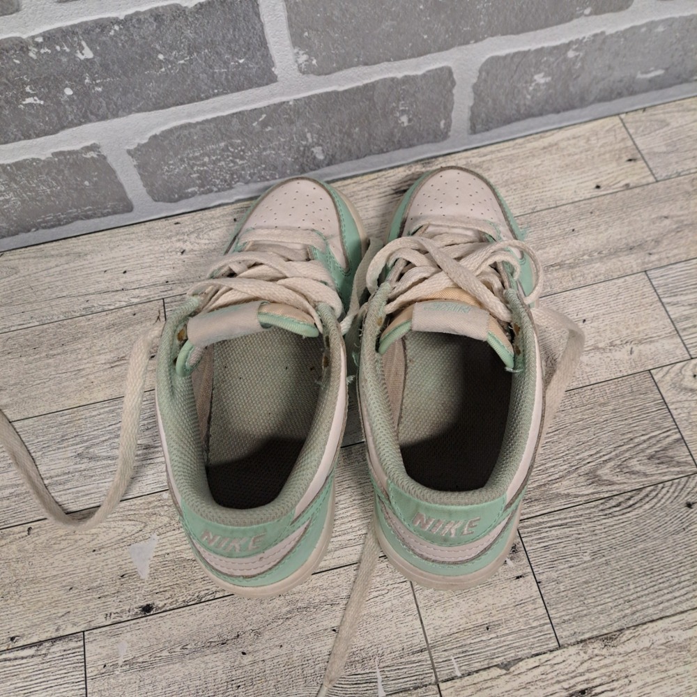 Nike Shoes Dunk Low Mint Foam Teal White Sneakers Size 1Y - Picture 7 of 11